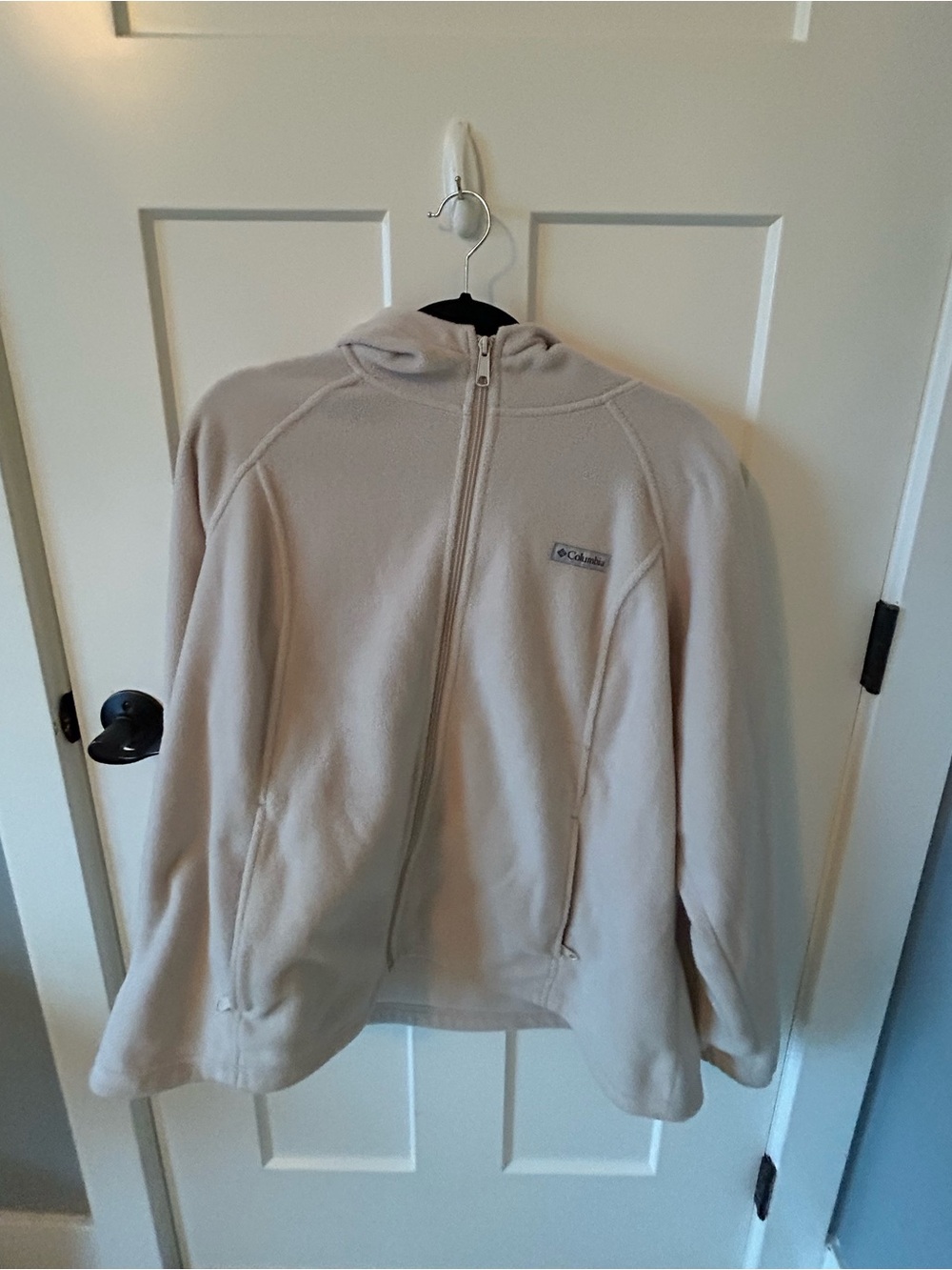 Columbia Cream Full-Zip Fleece Hoodie